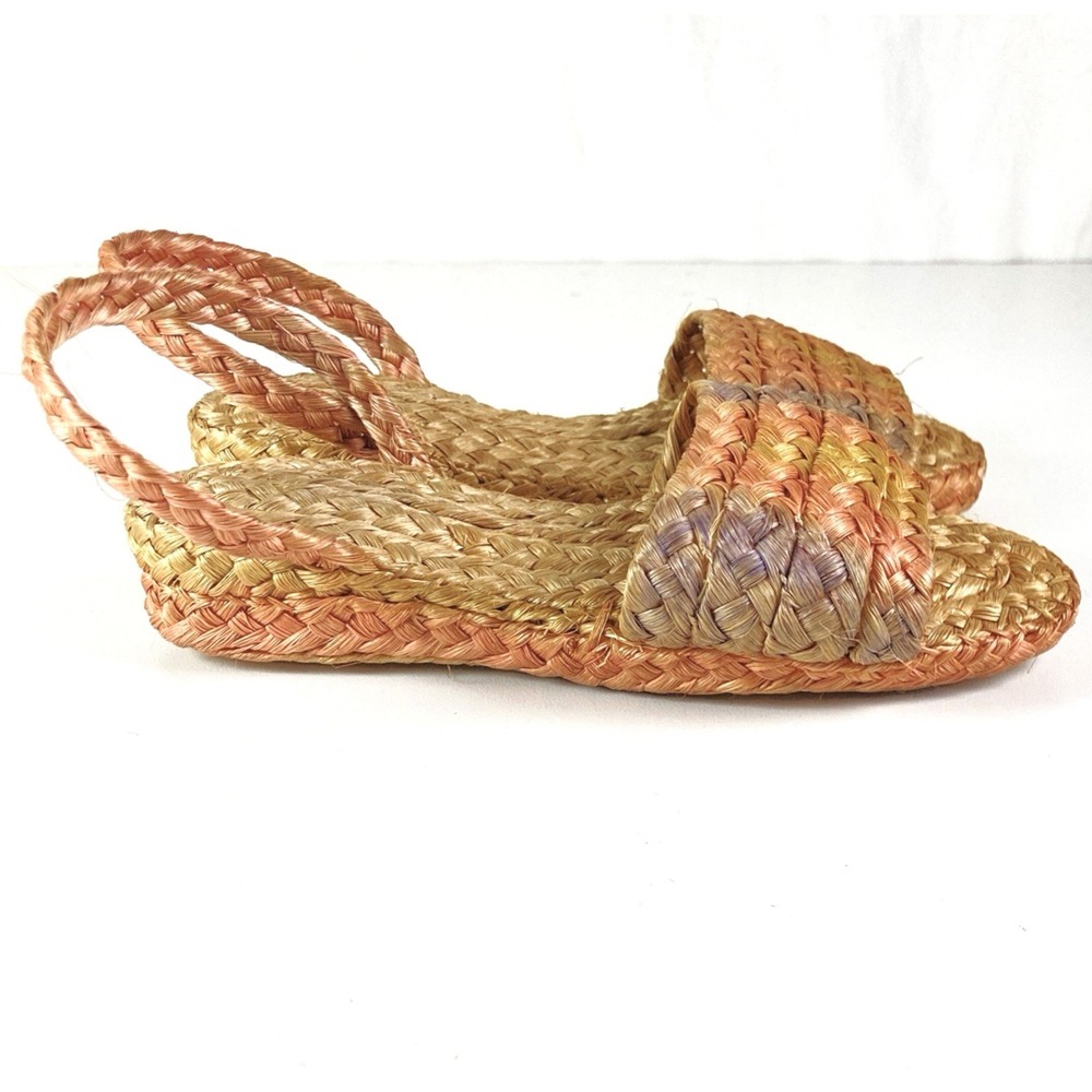 Raffia Hand Woven Straw Resortwear Handmade Island Luau Wedding Sandals Girls 8
